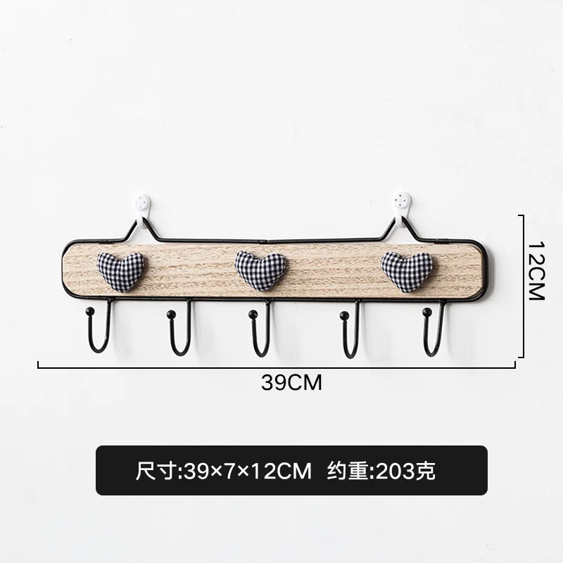 Деревянная одежда крюк Тип крючок для ключей для креативной вешалки настенные украшения скандинавский шлюз настенная полка не-складная стойка Одиночная - Цвет: 5 hook