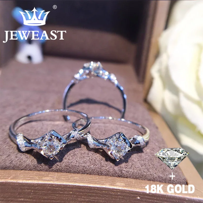 Natural Diamond 18K Gold Pure Gold Ring Beautiful Gemstone Ring Good Upscale Trendy Classic Party Fine Jewelry Hot Sell New 2018
