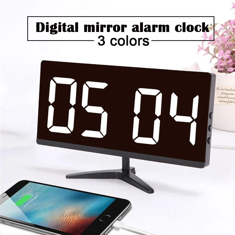 

Digital LED Alarm Clock Time Display Thermometer Snooze Function Table Clock Wake Up Lighting Electronic Hone Decoration Timer