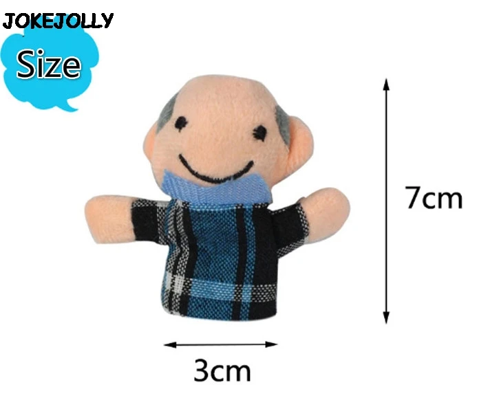 Baby Plush Toy Finger Puppets Tell Story Props Animals or Family Doll Kids Toys Children Gift 10pcs or 6pcs