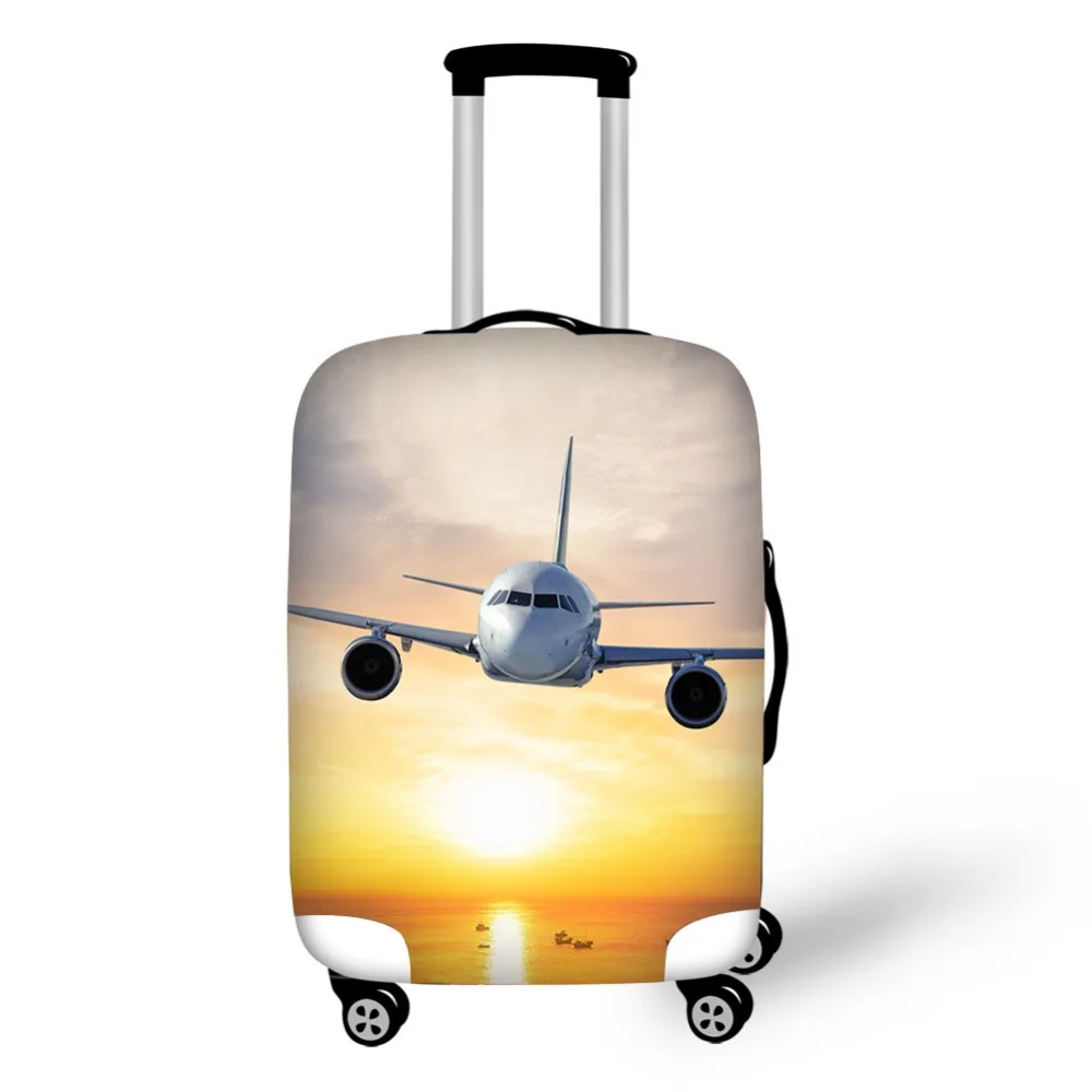 Travel aircraft pattern Elastic Luggage Protective Cover Zipper Suit For 18-30 inch Trunk Case Travel Suitcase Covers Bags