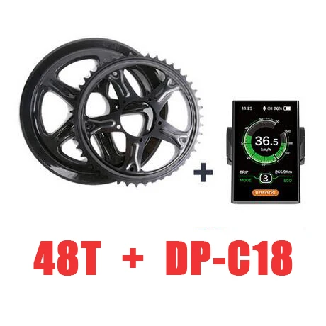 Bafang мотор BBS02B 48V500W Mid Motor Kit 8fun Bafang 500 Вт 48В 16AH велосипед Батарея, фара для электровелосипеда в комплект для переоборудования электрического велосипеда - Цвет: 48T and DP-C18