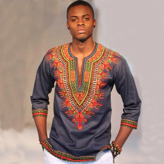 Африканские рубашки Дашики дизайн африканская одежда для мужчин традиционная этническая винтажная богемная весенне-летняя рубашка одежда с вышивкой