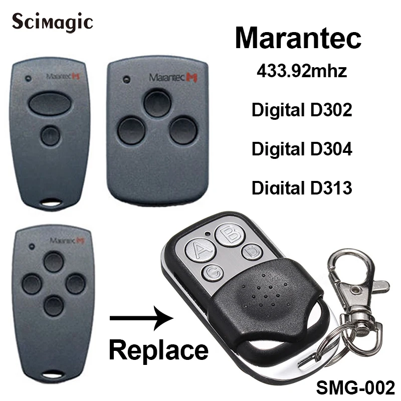 Marantec гаражные ворота Marantec D302, D304 433Mhz Замена дубликатор дистанционного управления