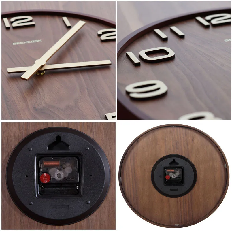 Новые Настенные часы 3D Bentwood бесшумные механические настенные часы современного дизайна duvar saati для гостиной высококачественные большие настенные часы