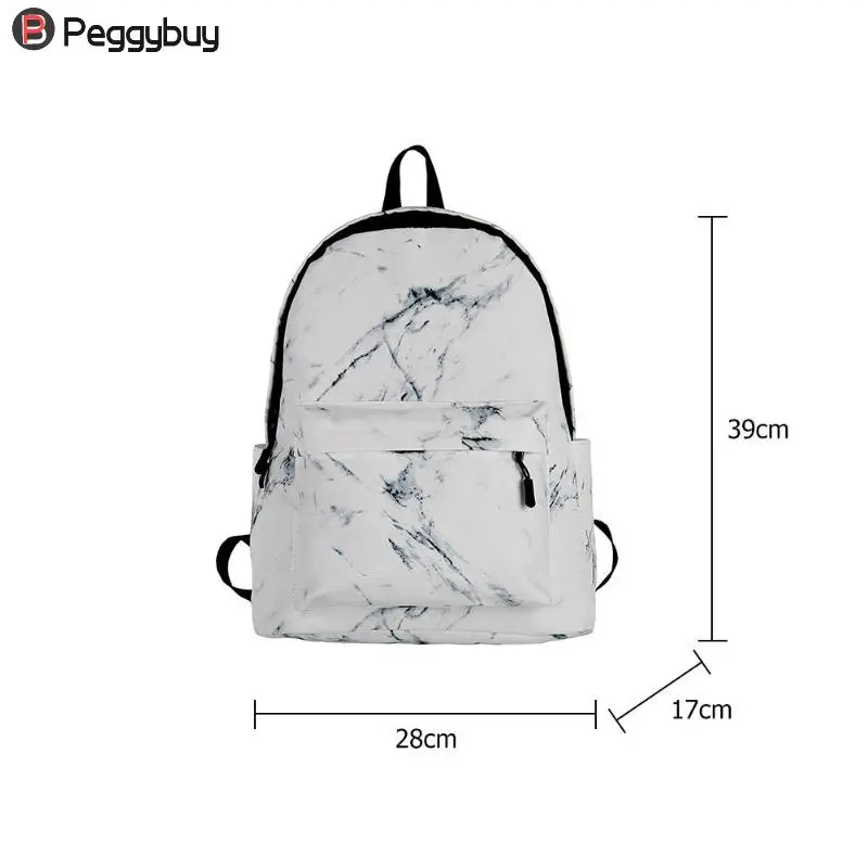 De moda Mochila Unisex de los hombres de las mujeres Mochila de lona para chica adolescente bolsas Casual jaspeado Mochila mujeres Mochila bolso de escuela Mochila