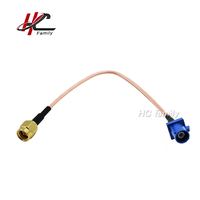 

RG316 15cm 6in blue Fakra C Male plug to SMA male plug extension cable