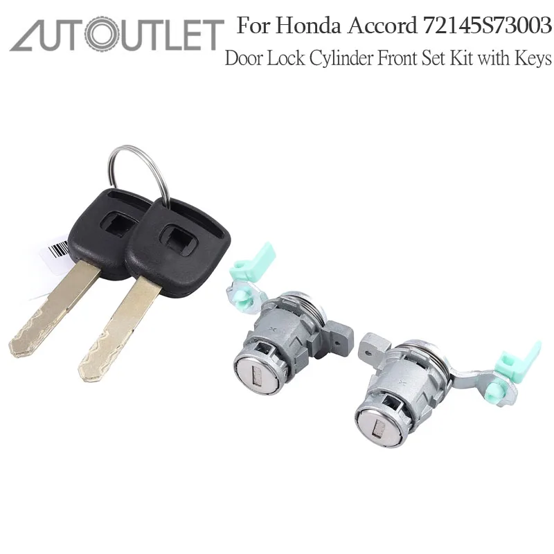 

AUTOUTLET Door Lock Cylinder Front Set Kit with Keys Fit for Honda Accord 72146-S73-003, 72145-S73-003 C ivic Odyssey S2000
