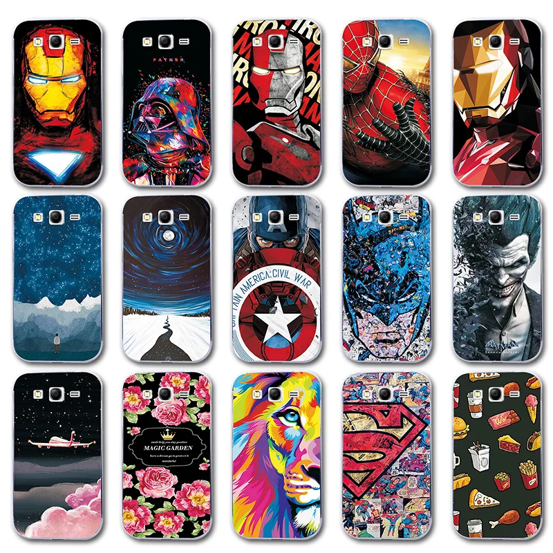 

For Samsung Galaxy Grand Neo Plus I9060 Silicone Phone Case Cover For Samsung Grand Duos i9082 Novelty Avengers Phone Shell Capa