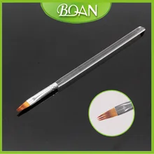 BQAN 6# New Transparent Acrylic Handle Nail Art Brush Painting Ombre Brush
