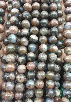 

Batch 5strands 16inch --8mm natural Agate gemsotne Roundd Beads - brown Natural Semi-Precious Gemstone