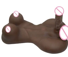 Full Solid Silicone Black Male Sex Doll with Big Penis, Adult Sex Toys for Women and Men