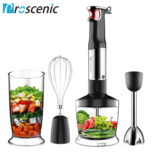 Proscenic Hand Blender Stick Powerful Immersion Portable Blender 4 in 1