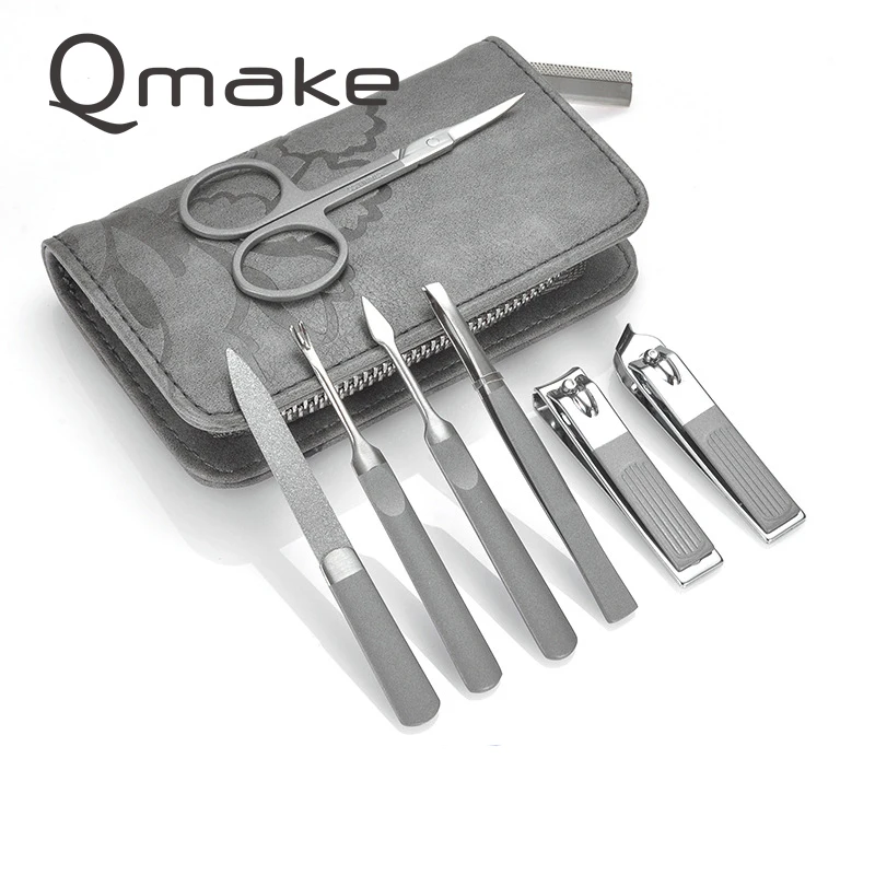 

Set of Nail Art Manicure Tools Nails toe Clipper Pedicure kit professional cuticle nail nipper Case High Quality For Gift