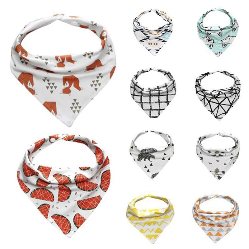 

Cotton Cartoon Infant Baby Bibs Children Cloths Ins Burp Feeding Saliva Triangle Boy Girl Bandana Bib Babador Baby Accessories
