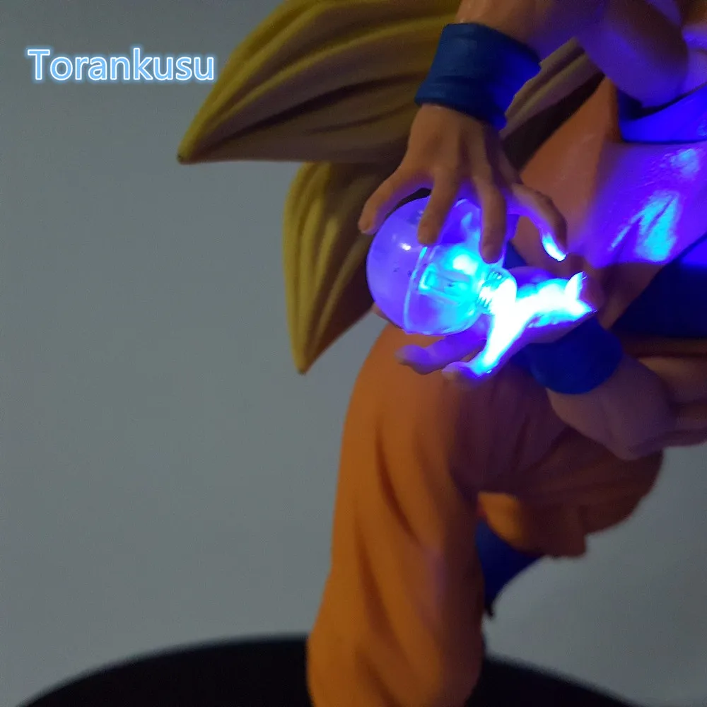Dragon Ball Z фигурку Сон Гоку камехамеха светодиодные DIY Дисплей игрушка esferas дель
