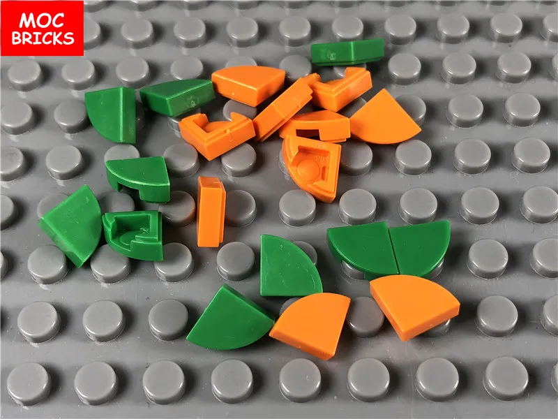 20pcs/lot MOC Bricks Tile Round 1 x Quarter fit with 25269 DIY Educational Building Blocks Action Figure Kids toys Dolls gifts | Игрушки и
