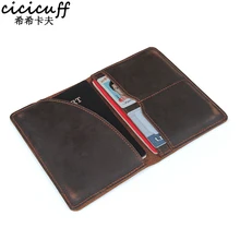 Hộ chiếu Da Chính Hãng Giấy Phép Lái Xe Túi Crazy Horse Da Xe Lái Xe Tài Liệu Chủ Thẻ Tín Dụng Purse Wallet Trường Hợp(China)
