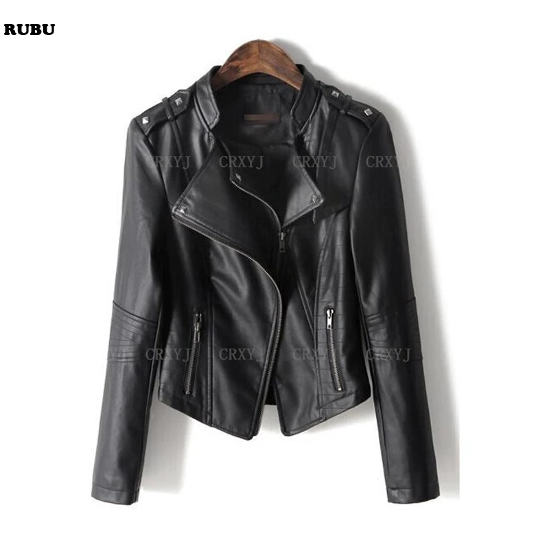 Free ship Leather Jacket 2017 Women's New Year Design PU Leather Jacket