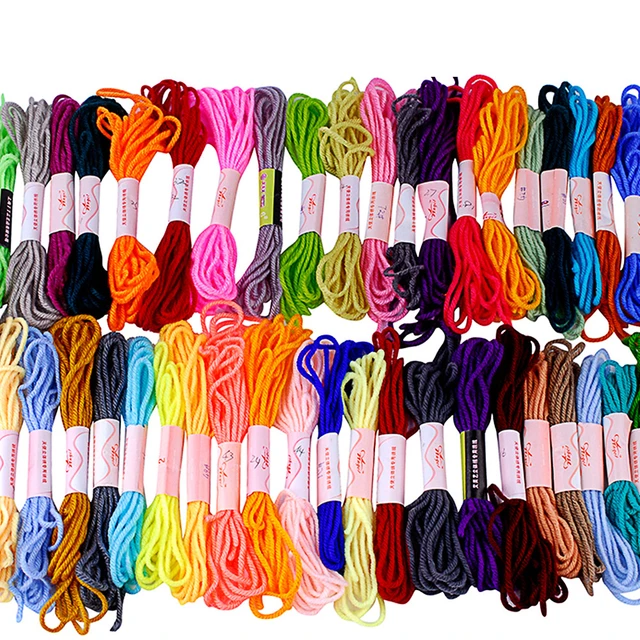 5pcs/set Colorful Cross Stitch Thread Braiding Kit, Diy Embroidery Floss  Craft Tool