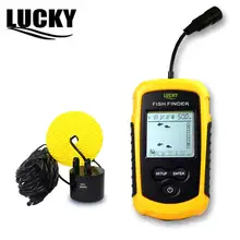 Портативный эхолот Глубина sonar звуковой сигнализации преобразователя Fishfinder 0,7-100 м рыболовные эхолот с Английский Дисплей