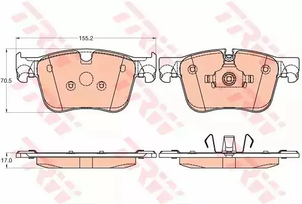 1kit Front Brake pads set auto car PAD KIT-FR DISC BRAKE for PEUGEOT 308 CITROEN C4 Automobile part 1612909080