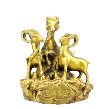 

Copper Sanyangkaitai ornaments crafts copper ornaments Zodiac sheep twelve lunar New Year