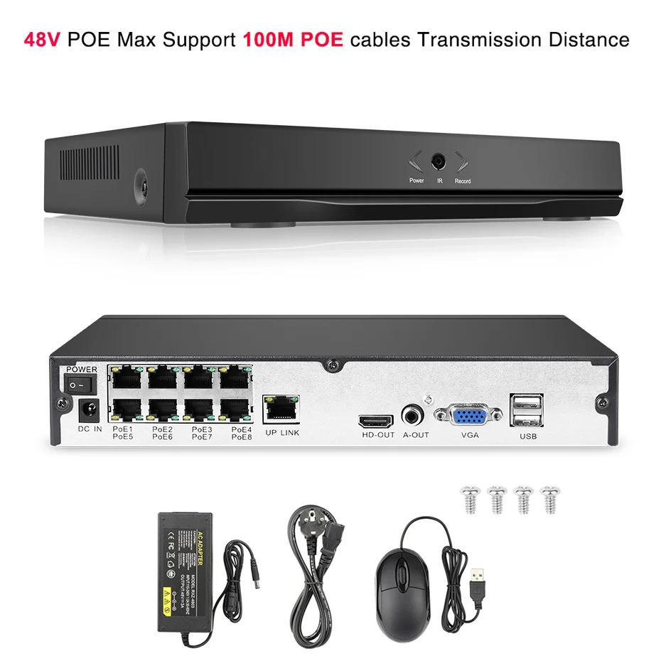 8CH 4MP 4CH 5MP 1080 P H.265 видеорегистратор Full HD 8-канальная безопасность CCTV NVR ONVIF P2P облачная сеть, видео камера Регистраторы для IP Камера Системы