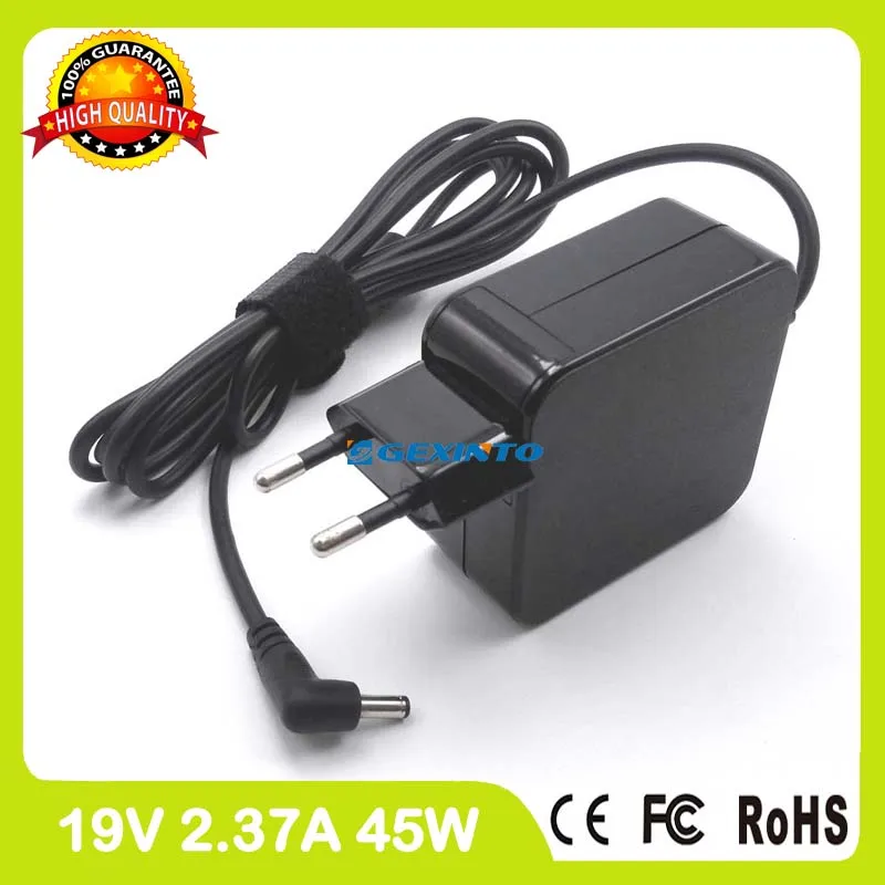 19V 2.37A 45W ac адаптер питания зарядное устройство для ноутбука Asus F201E F202E F553M K200MA Q200E