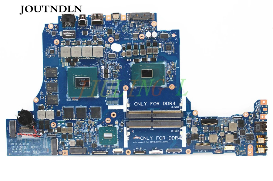 

JOUTNDLN FOR Dell Alienware 17 R4 Laptop Motherboard BAP10 LA-D751P CN-0NXK67 0NXK67 NXK67 W/ I7-7700HQ CPU GTX 1060M GPU DDR4
