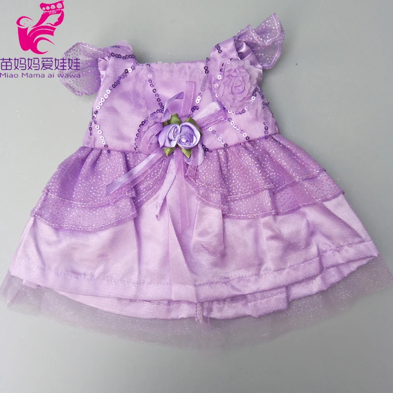 Платье куклы для новорожденных 43 см, Одежда для кукол кружевное платье с нижним бельем для девочек 18 дюймов, розовое кружевное платье куклы для девочек