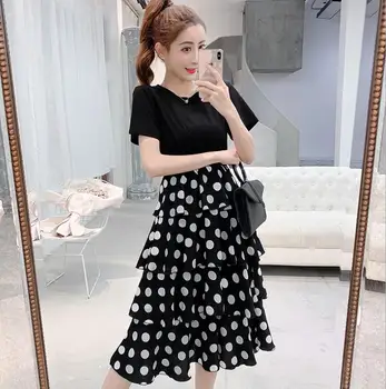 

Dress 2019 spring new loose large size pregnant D8 women