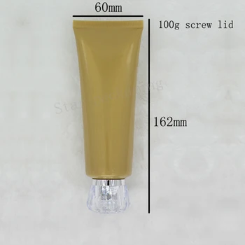 

10pcs 100g Golden Small Plastic Hand Cream Face Cream Cleanser Soft Tubes Containers with Caps Embalagens De Tubetes