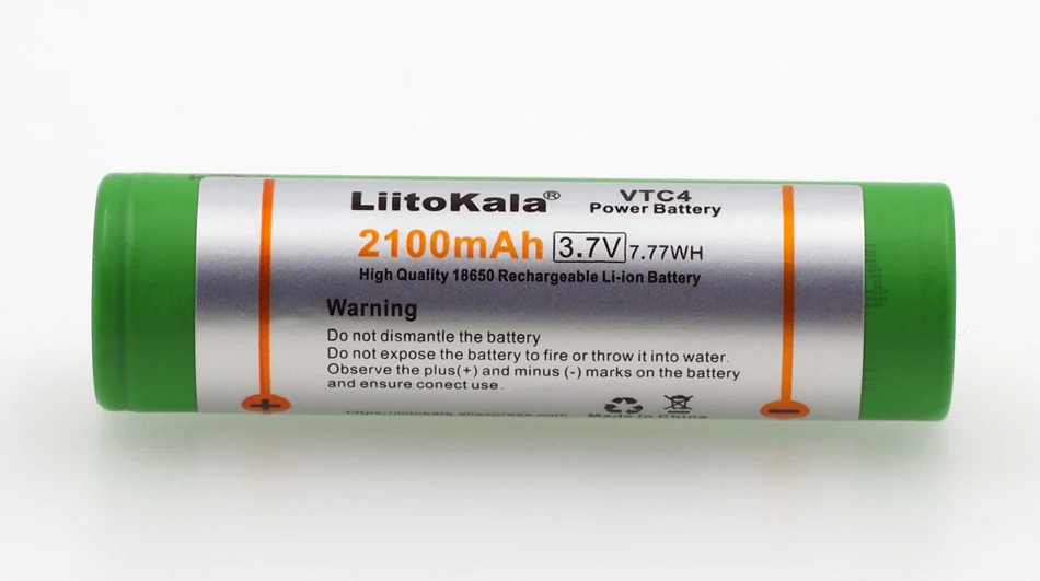 Liitokala Новинка 3,6 V 18650 VTC4 2100mAh высокий расход 30A перезаряжаемая батарея для электронной батареи для сигарет