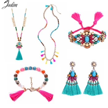 

JOOLIM Jewelry Wholesale/ Bohemian Jewelry lace Cuff Bracelet Drop Earring Ring Jewelry set