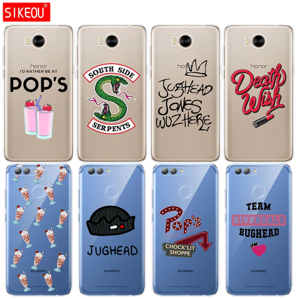 

Silicone phone Cover Case for huawei Y3 Y6 Y5 2 II 2017 nova 3 3e 3i 2s 2 LITE plus American TV Riverdale JUGHEAD JONES