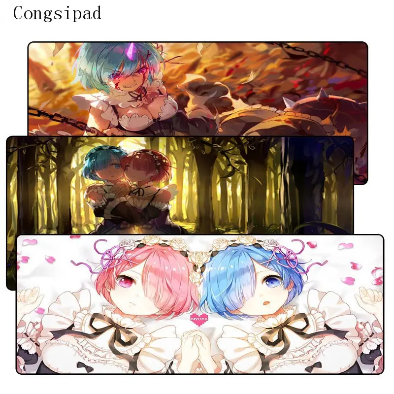  Congsipad Rezero Anime 900x400X2MM gaming mouse pad large Birthday Notebook pc accessories laptop p