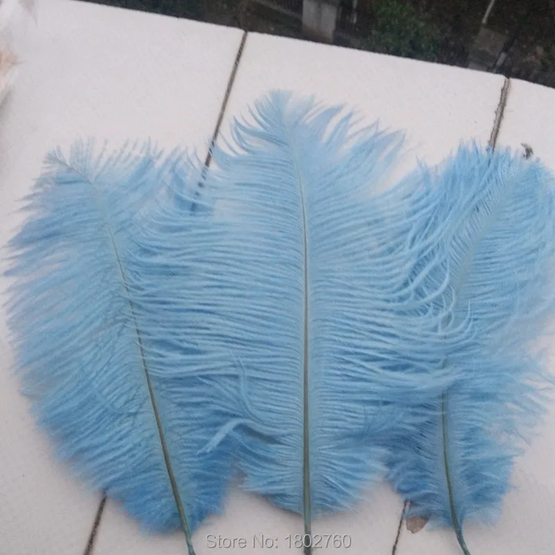 Beautiful Light blue ostrich feathers 10 pcs feather length 6 8 inches