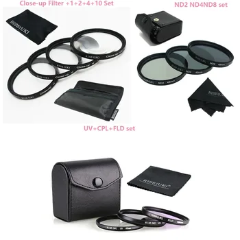

49 52 55 58 62 67 72 77 MM Macro Close-up Filter +1+2+4+10 Set/ UV CPL FLD /ND 2 4 8 Camera Lens Filter set for Canon Nikon