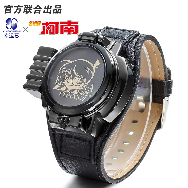 Detective Conan Laser Clamshell Anime Watch Waterproof Manga Role Watches Cosplay Cartoon Character Shinichi For Children Gift Aliexpress Com Imall Com