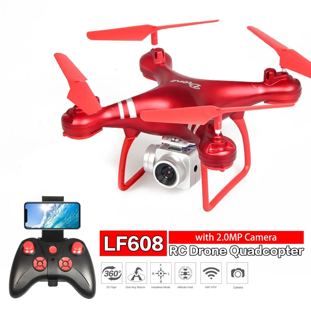 LF608 2,4G wifi FPV RC Дрон складной Квадрокоптер с камерой 0,3/2,0/МП дроны без головы в реальном времени Фото Видео Дрон