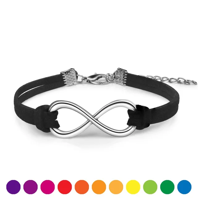 OBSEDE Moda infinity Corda braccialetto Hand-woven 15 Colori argento Coreano Vel OBSEDE Moda infinity Corda braccialetto Hand-woven 15 Colori argento Coreano Vel