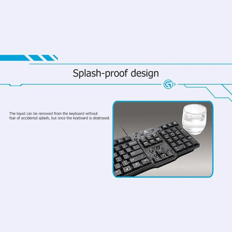 Logitech MK100 проводной клавиатуры Мышь комбинированный набор PS2 ультра-тонкого профиля клавиатура USB Мышь брызгозащищенный дизайн для ПК