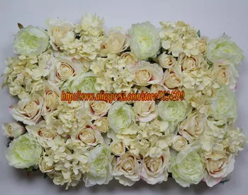 

Mixcolor 10pcs/lot Artificial silk rose hydrangea peony flower wall wedding backdrop decoration flower runner wedding TONGFENG