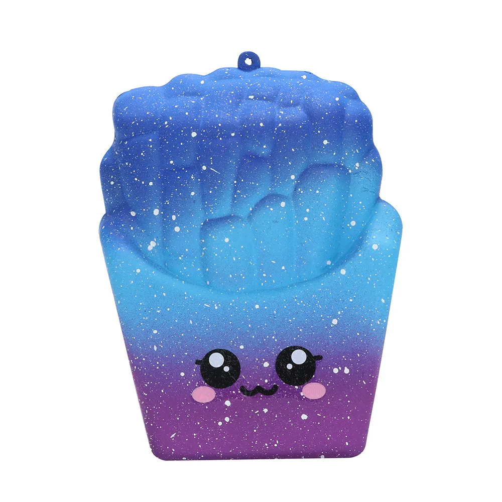 8cm Cute Squishy Toys Galaxy French Fries Scuishy Of Food Stress Reliever Squishies Slow Rising Toy For Kids drop shipping A8713 | Игрушки и