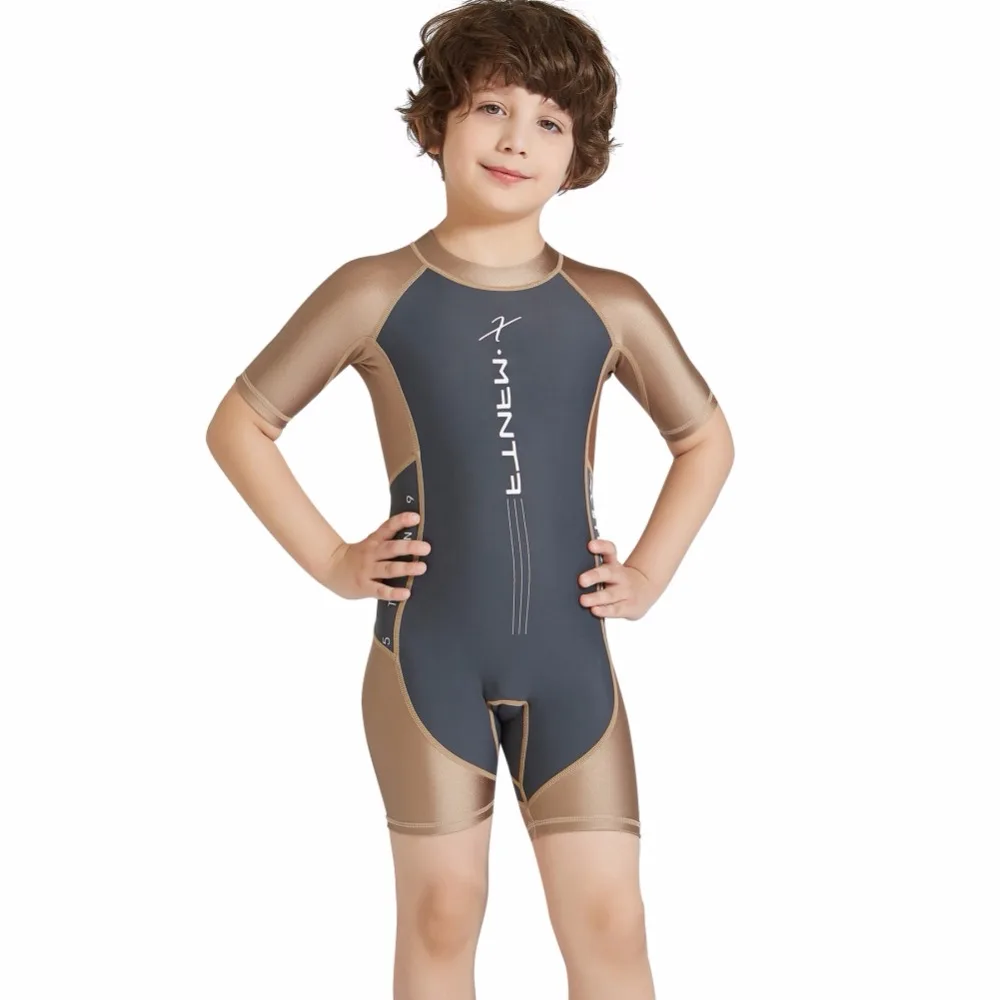 Gogokids Neoprene Wetsuits for Kids Boys Girls One Piece Swimsuit UV Protection Back Zip 