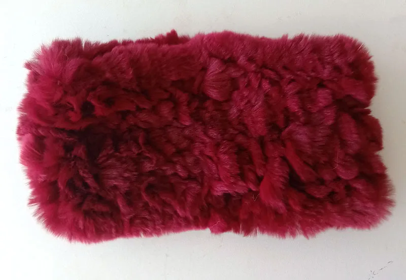 Настоящий мех кролика круглый шарф для зимы для женщин теплый натуральный мех шеи теплые женские вязаные модные повязки на голову женские шарфы