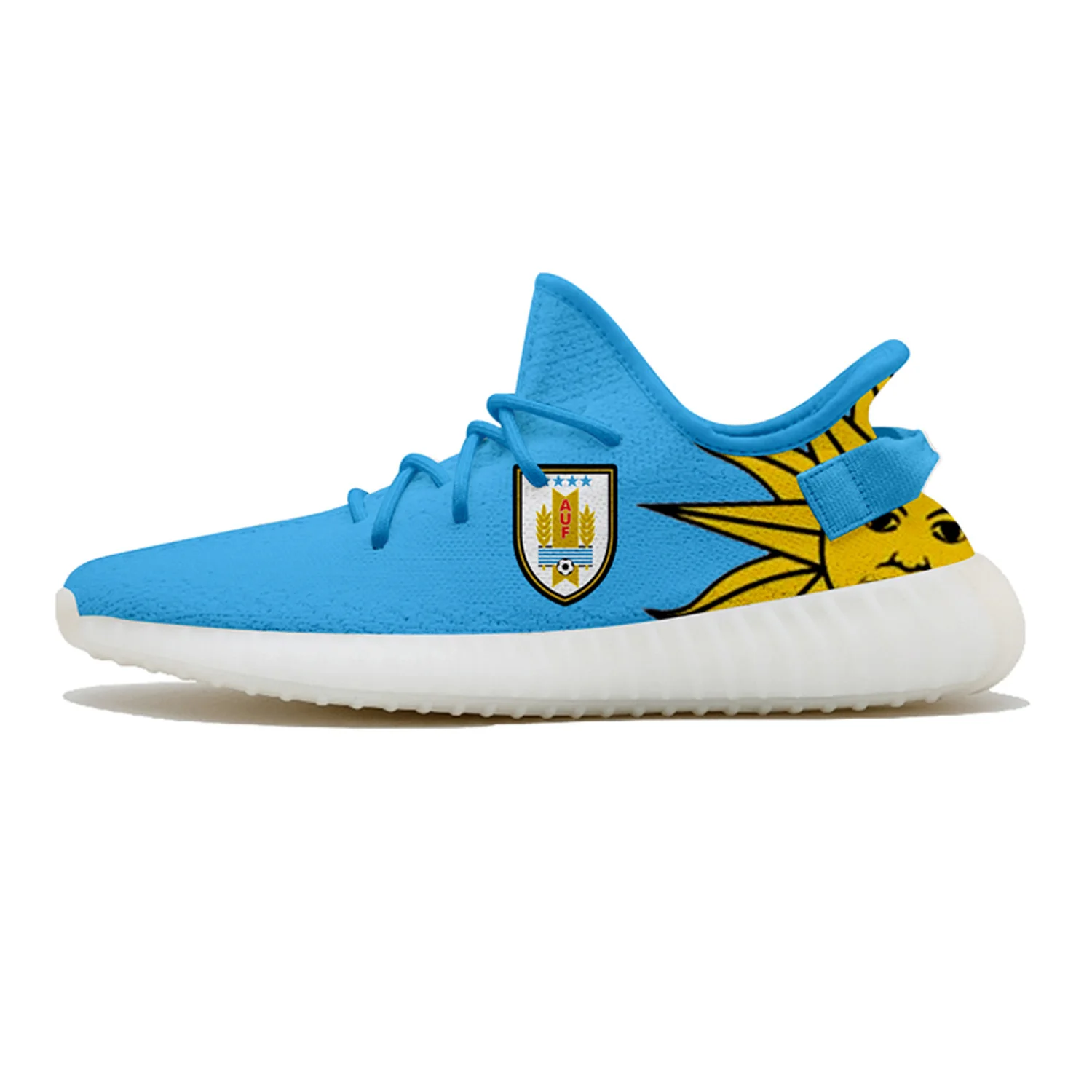 

2019 Spring Uruguay Yeezys Boost 350 v2 team custom fans men air Shock absorption sport Running shoes Women Ladies Sneakers
