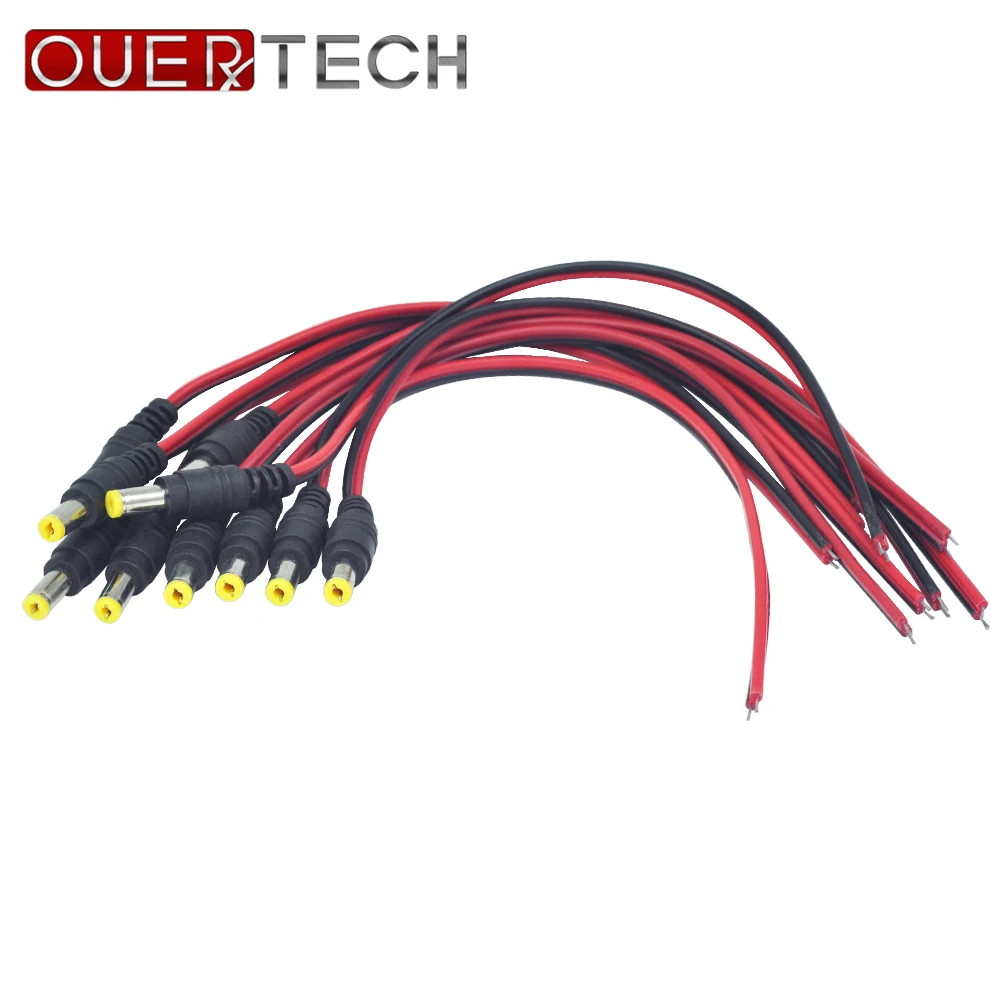 10 PCS CCTV Security Camera Power Pigtail Male Cable