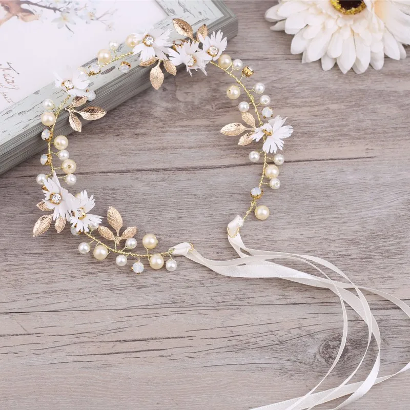 Baby Girls Flower Headband Small Daisy Floral Headwear Apparel Wreath Photography Prop Party Gift Evening Dress Accessories